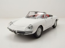 Alfa Romeo 1600 Duetto Spider 1966 Blanc Modèle Réduit 1:18 Touring Modelcars