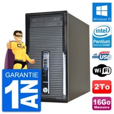 PC Tour HP ProDesk 400 G1 Intel G3220 RAM 16Go Disque Dur 2To Windows 10 Wifi