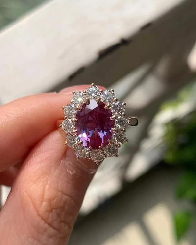 Bague mariage saphir rose - mariage,