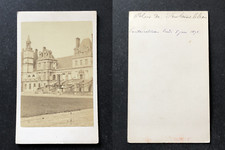 France, Château de Fontainebleau, Escalier du Fer à Cheval, 1876 vintage cdv alb