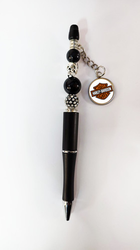 Stylo perles strass tete - stylo,
