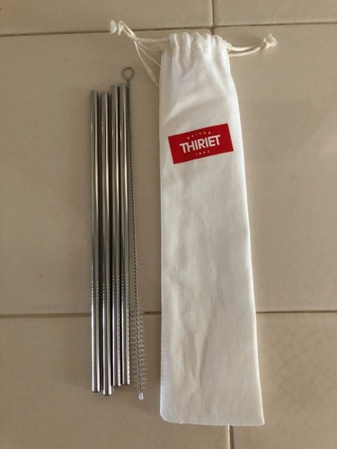 Lot pailles inox - pailles, en