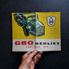BERLIET GBO 6x2 6x4 6x6 CATALOGUE AFFICHE vendu en l'état