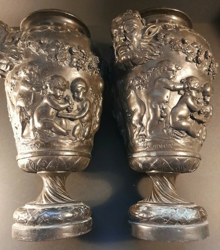 Paire vases balustre - de,