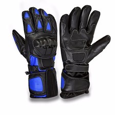 Bleu/Noir Cuir Moto Cuir de