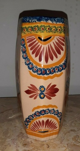 Vase octogonal faïence - octogonal,