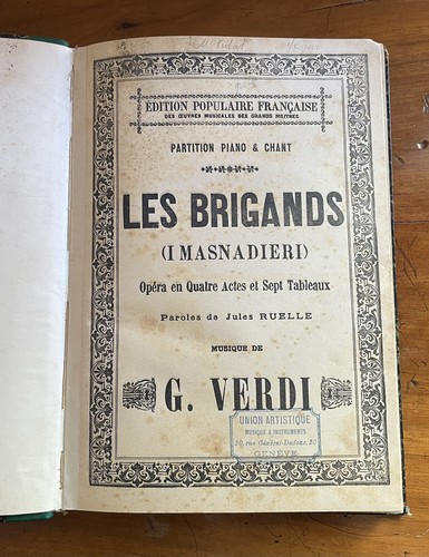 Verdi les brigands masnadieri - verdi,