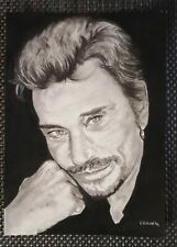 Portrait fusain JOHNNY