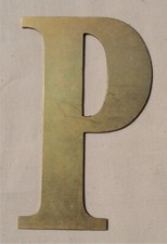 Lettre "P" de devanture magasin à coller sur vitrine - années 70