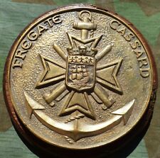 Grande Tape de Bouche Marine Nationale Bronze Frégate CASSARD ORIGINAL France 