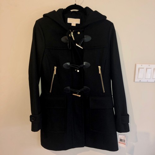 Michael kors black wool hooded - michael,