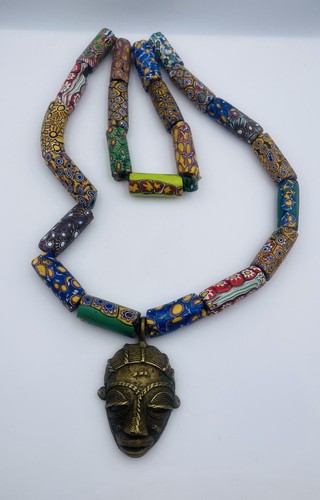 Ancien coloré africain verre - africain,