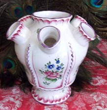 TULIPIERE VASE EN FAIENCE DE