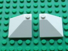 2 x Pièce inclinée LEGO White slope brick ref 3675 / set 60095 5974 7739 & 10134