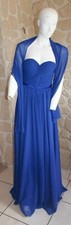 Robe cocktail bleu+étole