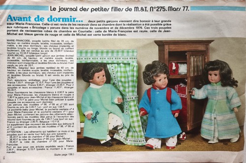 Patrons poupées modes travaux - poupées,