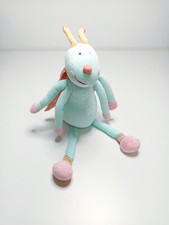 Peluche/Doudou Zoé Et Zéphir Criquet Libélulle Bleu Ailes Roses 33cm Moulin Roty