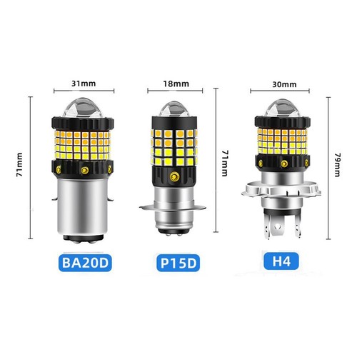 Ampoule led pour moto ba20d - moto, h4