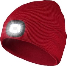 Bonnet LED rechargeable USB unisexe hiver chaud tricot bonnet lumineux Royaume-Uni