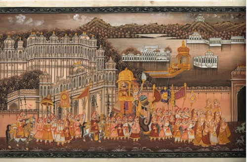 Indien miniature ancien - miniature,