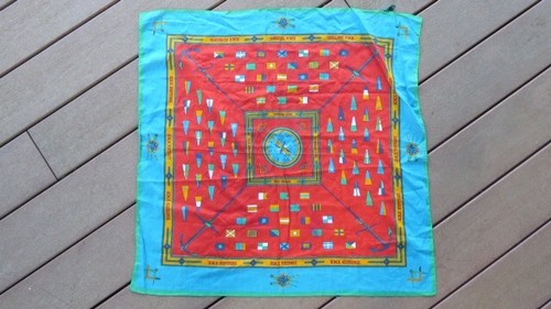 Foulard coton marine avec - marine,