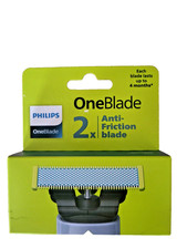 LOT 2 Lames de Rechange Philips OneBlade QP225/50 – Anti-Friction – Neuf
