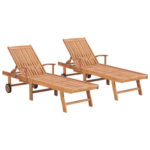 Chaise longue bois teck - de,