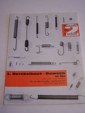PUBLICITE PIECES AUTOMOBILE , RESSORTS DE TRACTION PAR  HERCKELBOUT - DAWSON 
