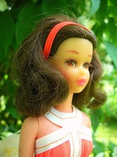 BARBIE VINTAGE Brunette  FRANCIE No Bangs with swimsuit headband VHTF  1971