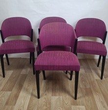 Lot de 4 chaises vintage tissu