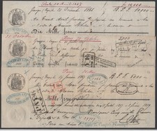 FRANCE / 1866-7 - FISCAUX SUR