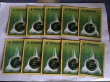 LOT 10 CARTES CARDS POKEMON SET DE BASE ENERGIE " LEAF - FEUILLE " WIZARDS 1999