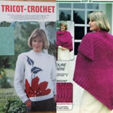 MODES ET TRAVAUX  Tricot Crochet  famille, laine G Picaud/Chat Botté 08/1980