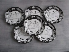 6 Assiettes en porcelaine de