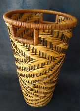 rare ancienne corbeille rotin