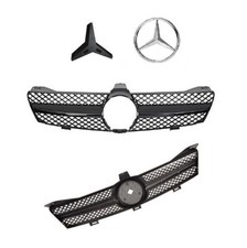 CALANDRE MERCEDES NOIR BRILLANT CLS W219 PHASE 1 DE 07/2004 A 01/2008 + LOGO