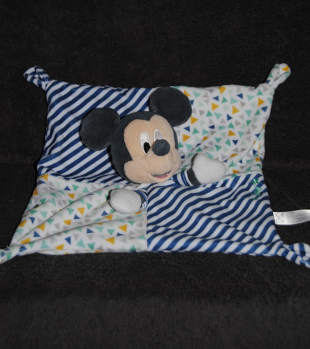 Doudou plat mickey bleu - plat,
