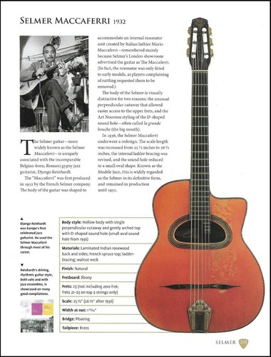 Django reinhardt selmer guitar - selmer,