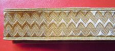 1 Mètre GALON MILITAIRE cannetille OR 18 mm SHAKO COIFFURE FRANCE ORIGINAL doré