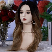 Tête de mannequin femme avec support de perruque maquillage pour foulards,