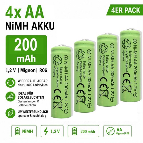 Nimh 200 mah 2 - 1,2, v