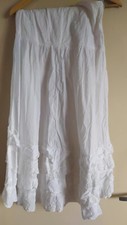 Jupon style 1900 coton blanc festonné 40/42