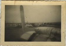 PHOTO ANCIENNE - VINTAGE SNAPSHOT -AVION HÉLICE AÉROPORT BÔNE - PLANE HELIX 1951