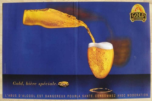 Publicité papier bière - -,