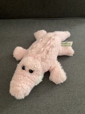 Peluche crocodile rose La