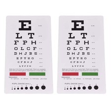 Jeu de tableaux oculaires en PVC facile à nettoyer avec règle de mesure profes