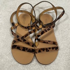 Sezane Leopard Print Sandals