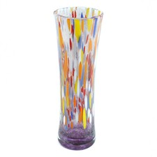 Murano Vase en Verre Violet