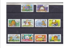 TIMBRES-POSTE AUTOADHESIFS 2008 le chat GARFIELD de Jim DAVIS n° 194 à 203