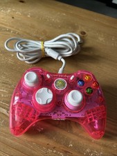 MANETTE FILAIRE POUR XBOX 360 PDP ROCK CANDY CLEAR PINK TESTEE ET FONCTIONNELLE